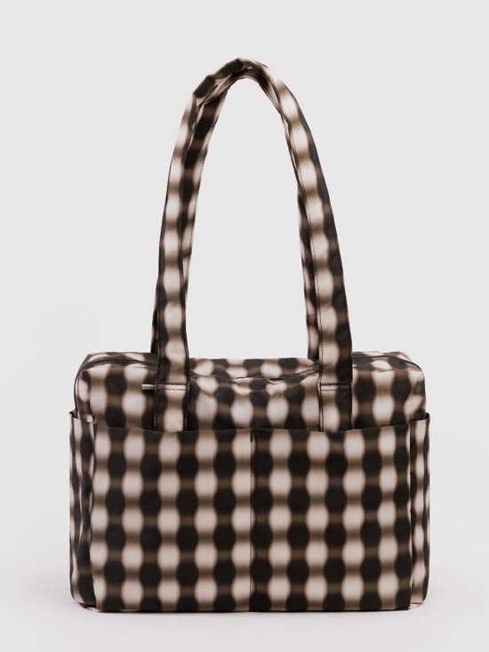 BAGGU Handbags - NWT Baggu Everyday Cloud Bag - Blurred Gingham Brown